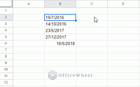 google sheets accepting the dd/mm/yyyy format animated